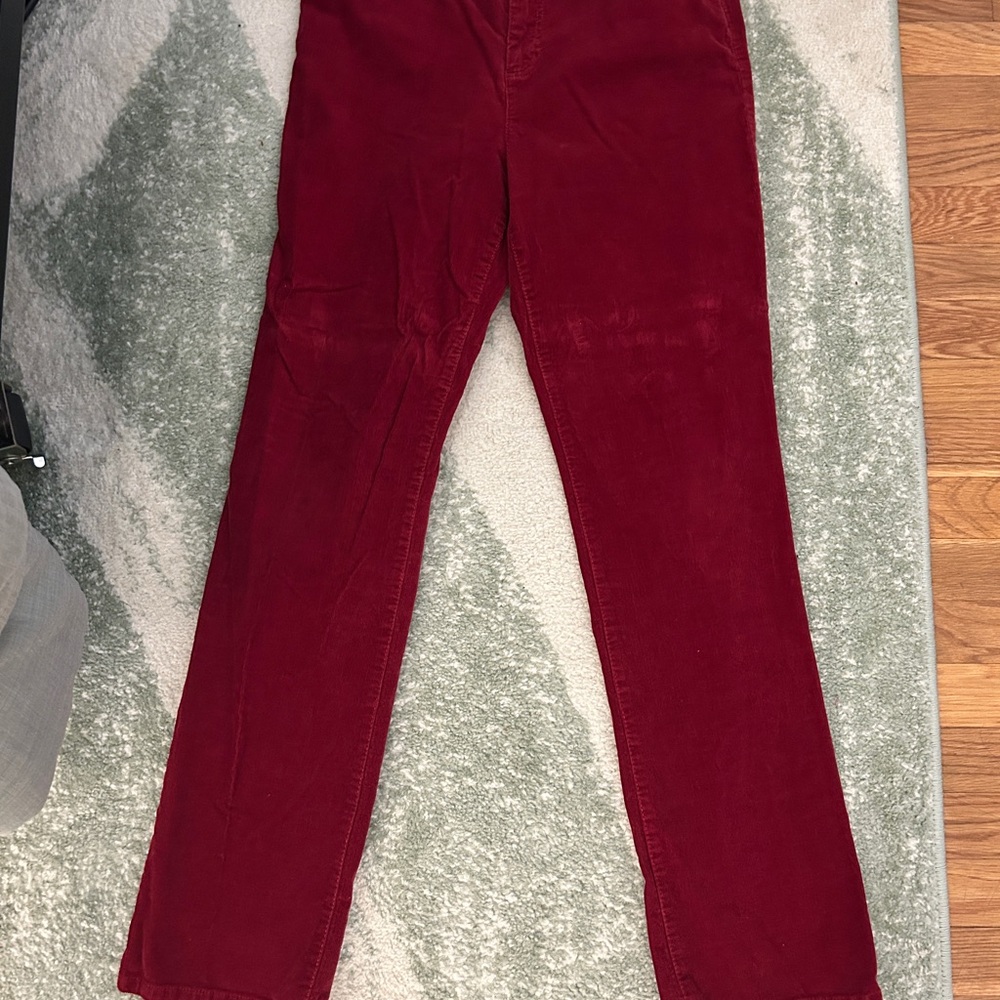 Talbots Vibrant Red Corduroy Trousers